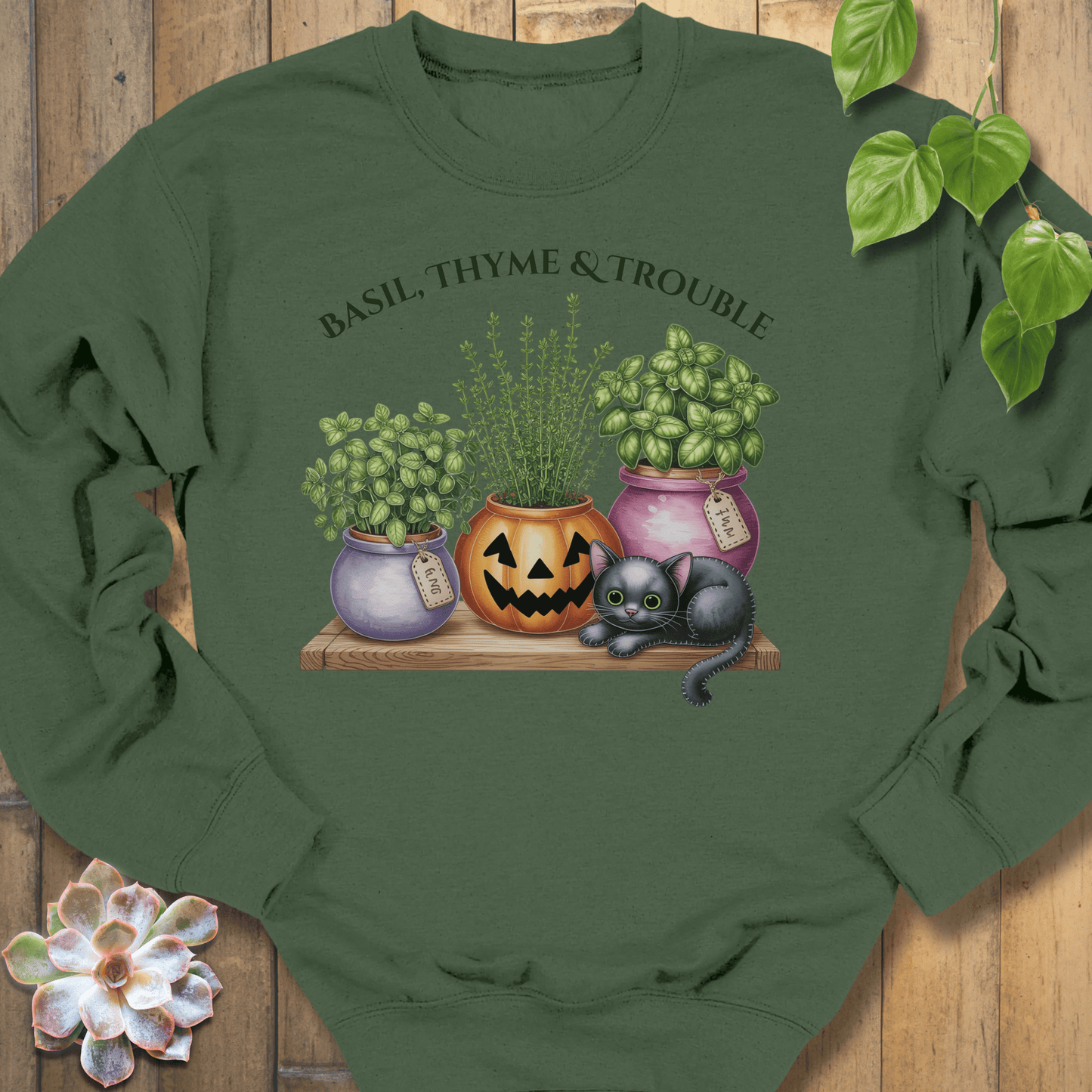 Military Green / S Basil, Thyme & Trouble Sweatshirt Sweatshirt