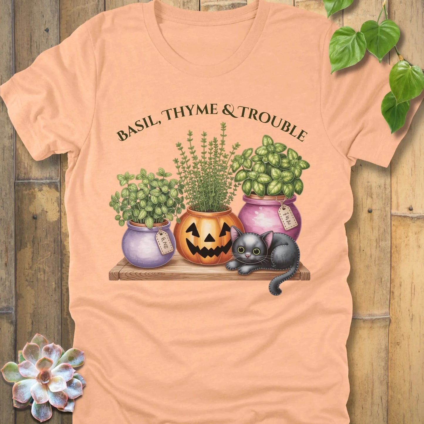 Heather Peach / S Basil, Thyme & Trouble T-Shirt T-Shirt
