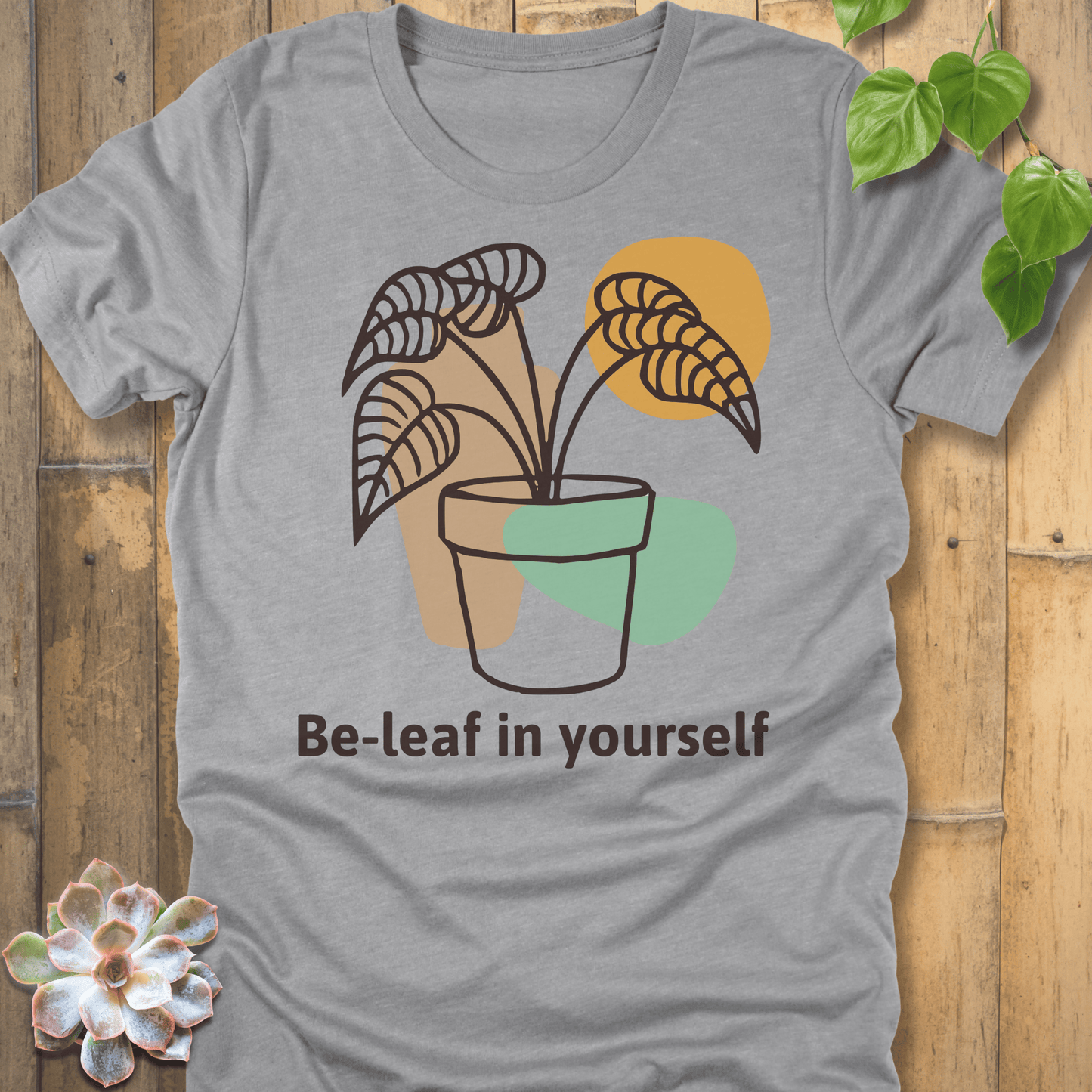 Athletic Heather / S Be-leaf In Yourself T-shirt T-Shirt
