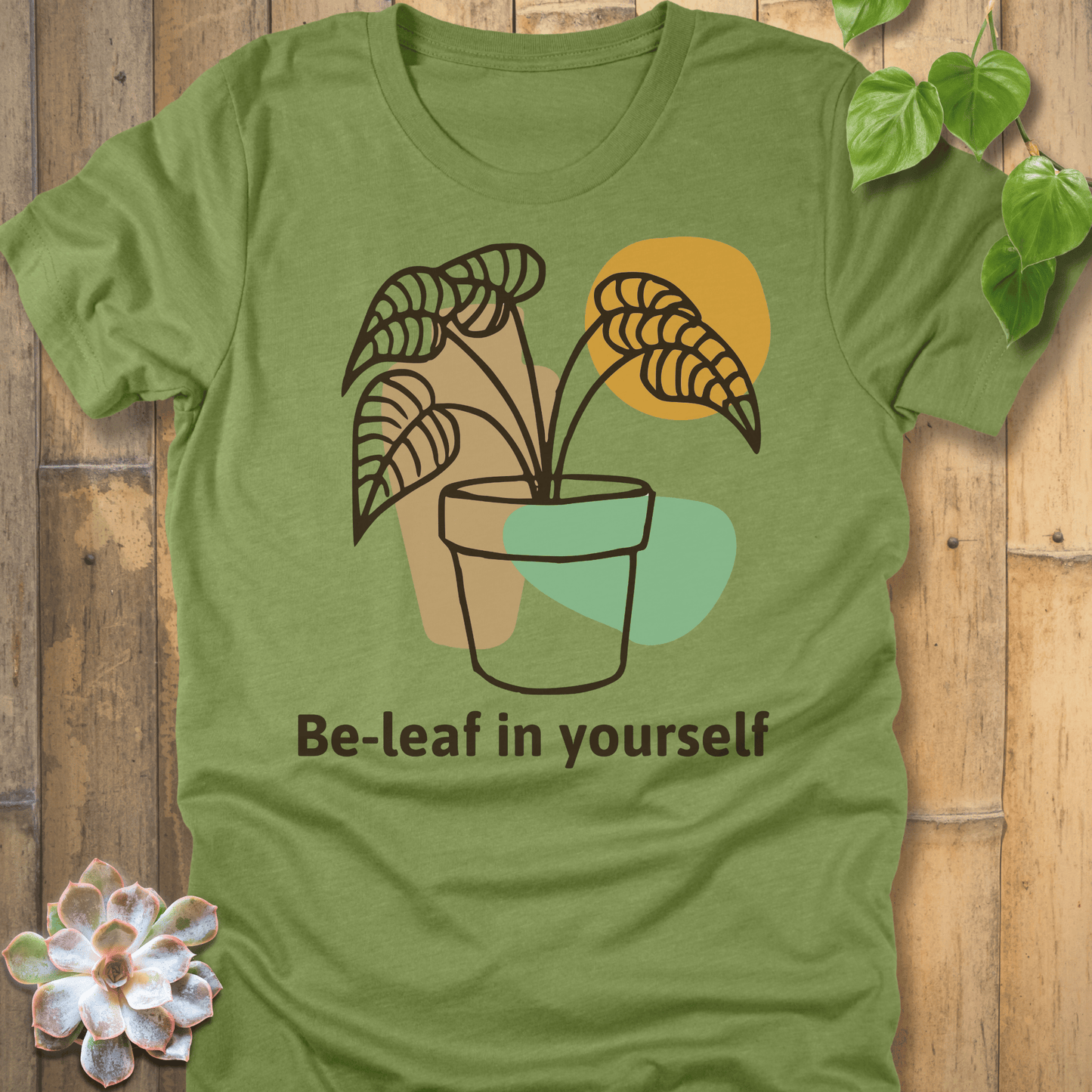 Heather Green / S Be-leaf In Yourself T-shirt T-Shirt