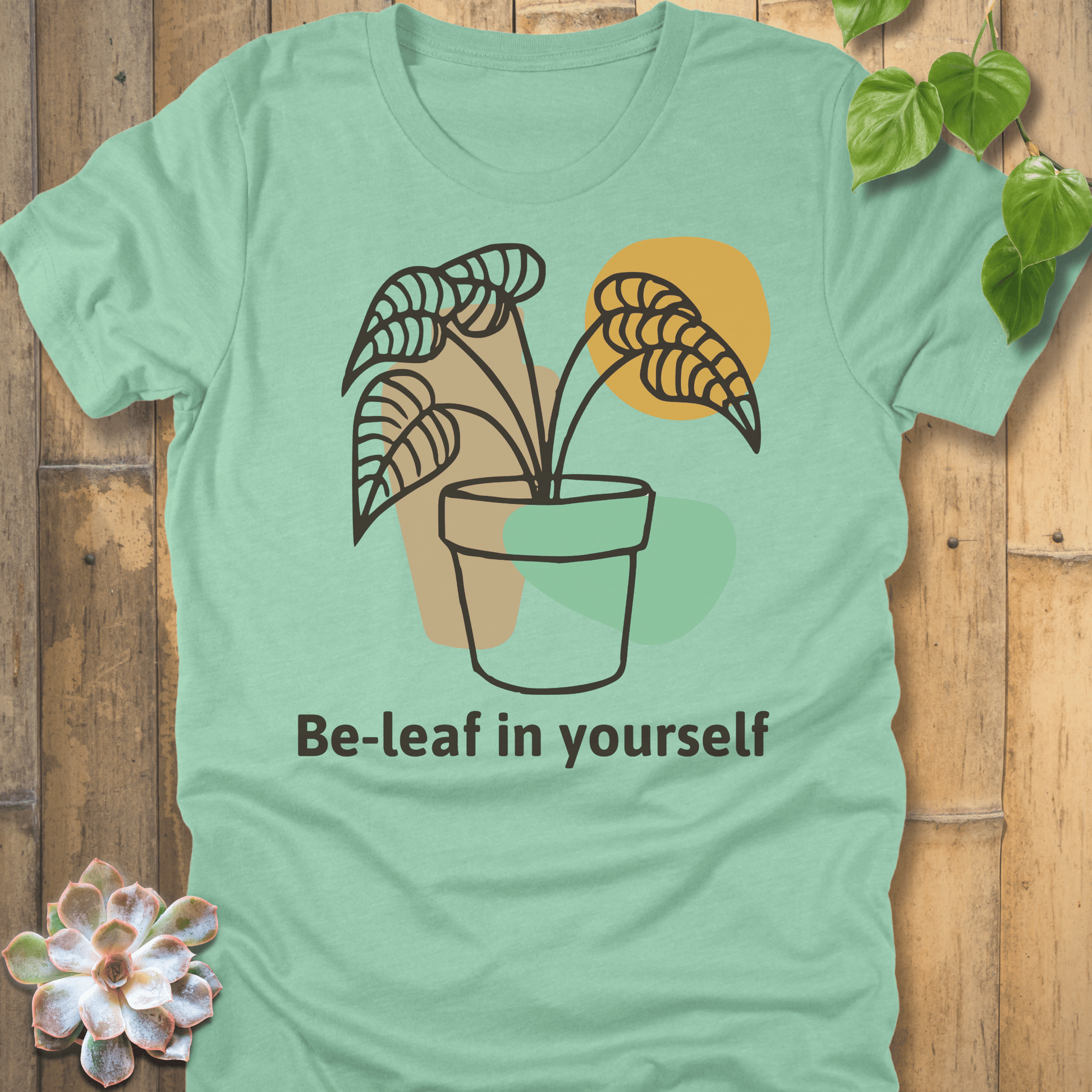 Heather Mint / S Be-leaf In Yourself T-shirt T-Shirt