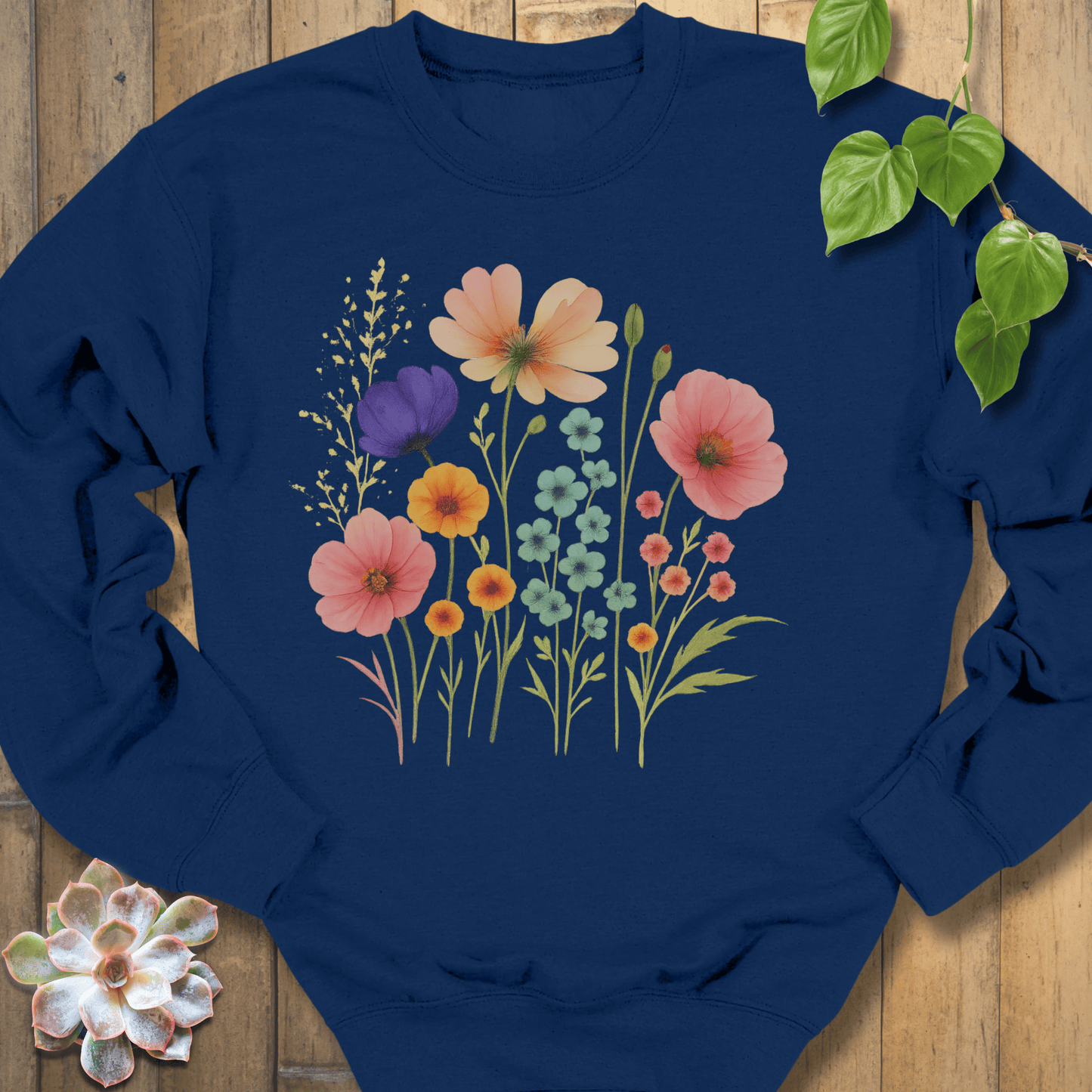 Navy / S Beautiful Day Sweatshirt Sweatshirt
