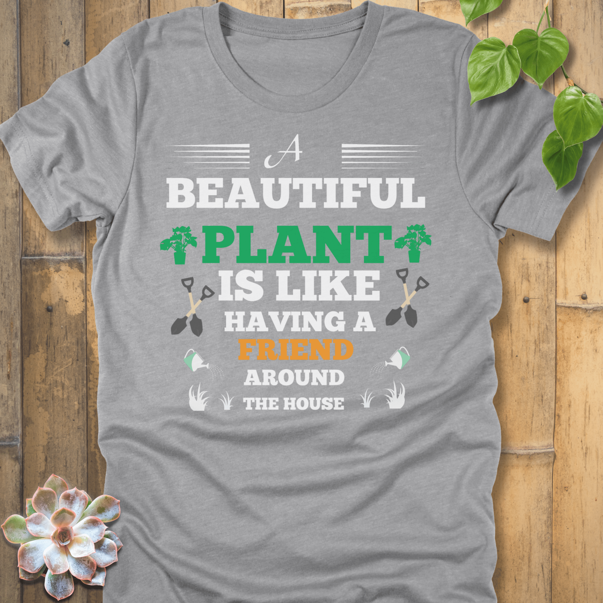Athletic Heather / S Beautiful Plant T-Shirt T-Shirt
