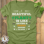 Heather Green / M Beautiful Plant T-Shirt T-Shirt