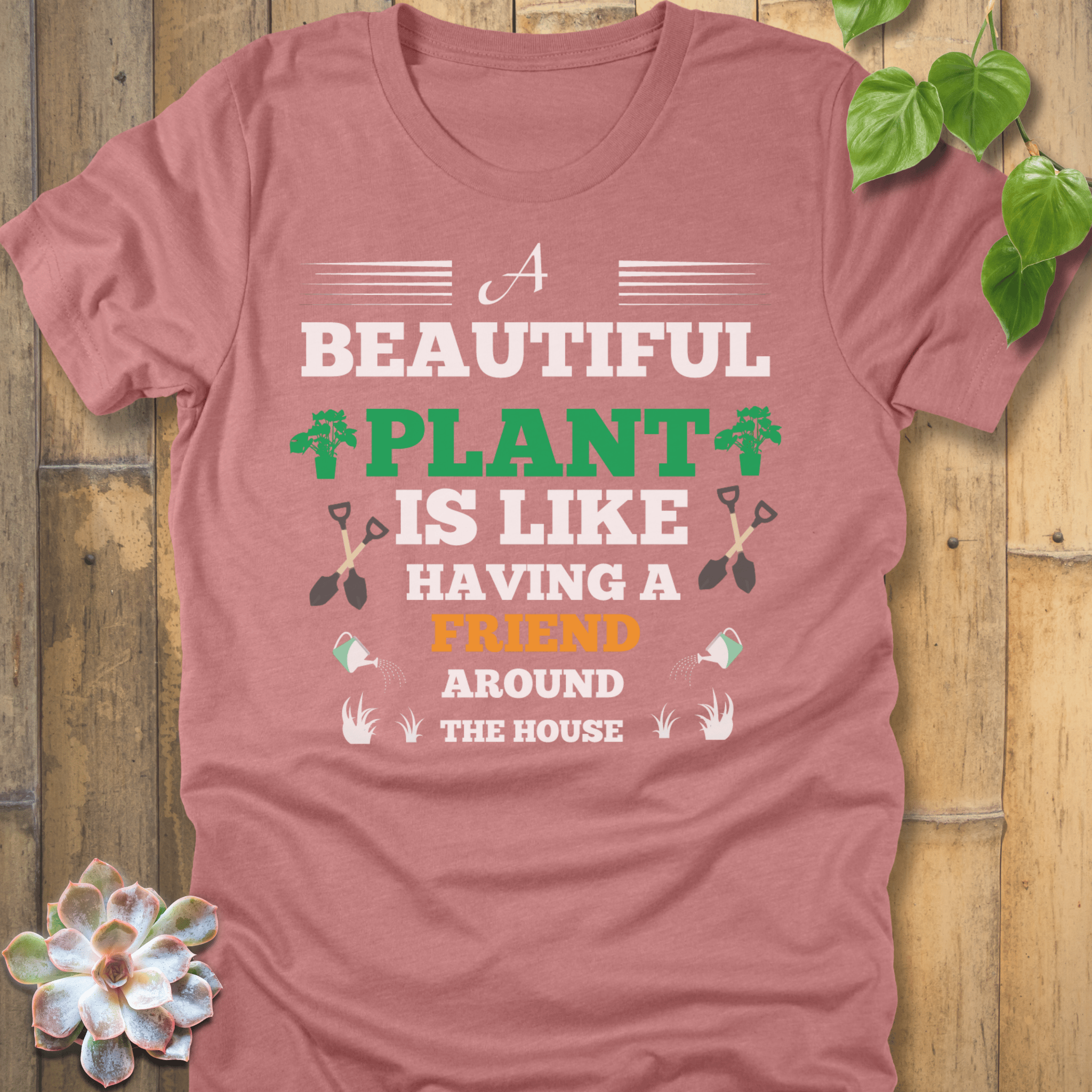 Heather Mauve / S Beautiful Plant T-Shirt T-Shirt