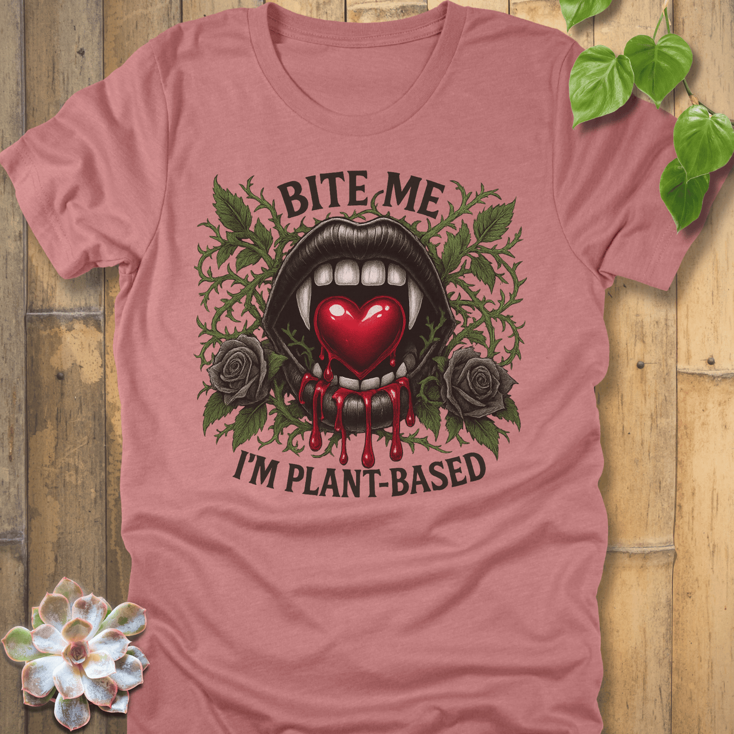Heather Mauve / S Bite Me T-Shirt T-Shirt