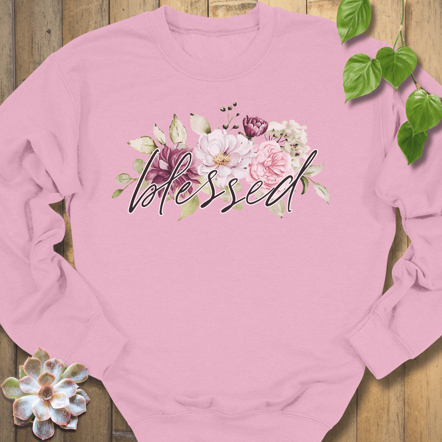 Light Pink / S Blessed Sweatshirt Sweatshirt