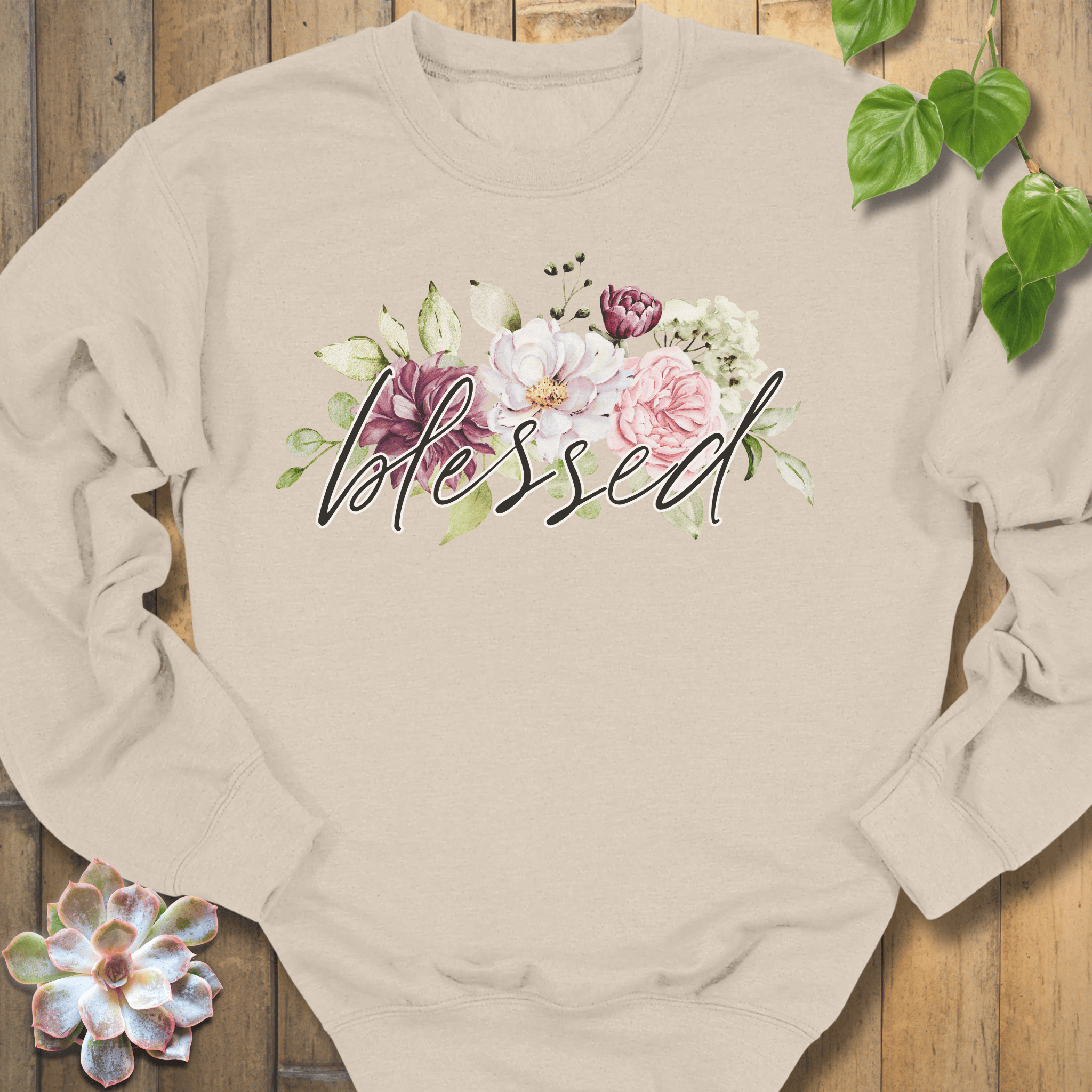 Sand / S Blessed Sweatshirt Sweatshirt