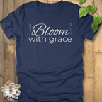 Heather Navy / S Bloom With Grace T-Shirt T-Shirt