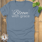 Steel Blue / S Bloom With Grace T-Shirt T-Shirt