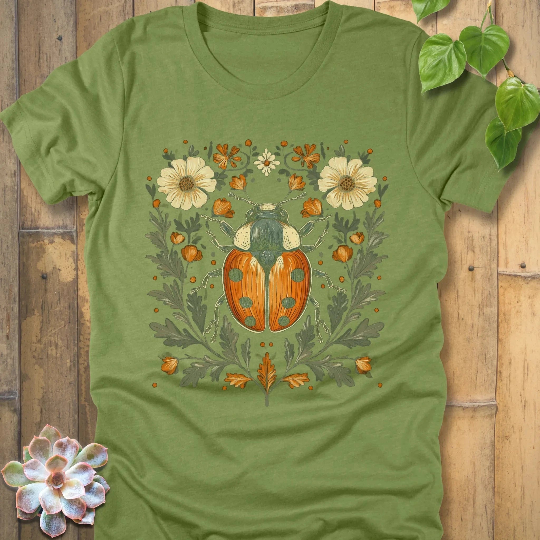 Heather Green / S Blossem Beetle T-Shirt T-Shirt