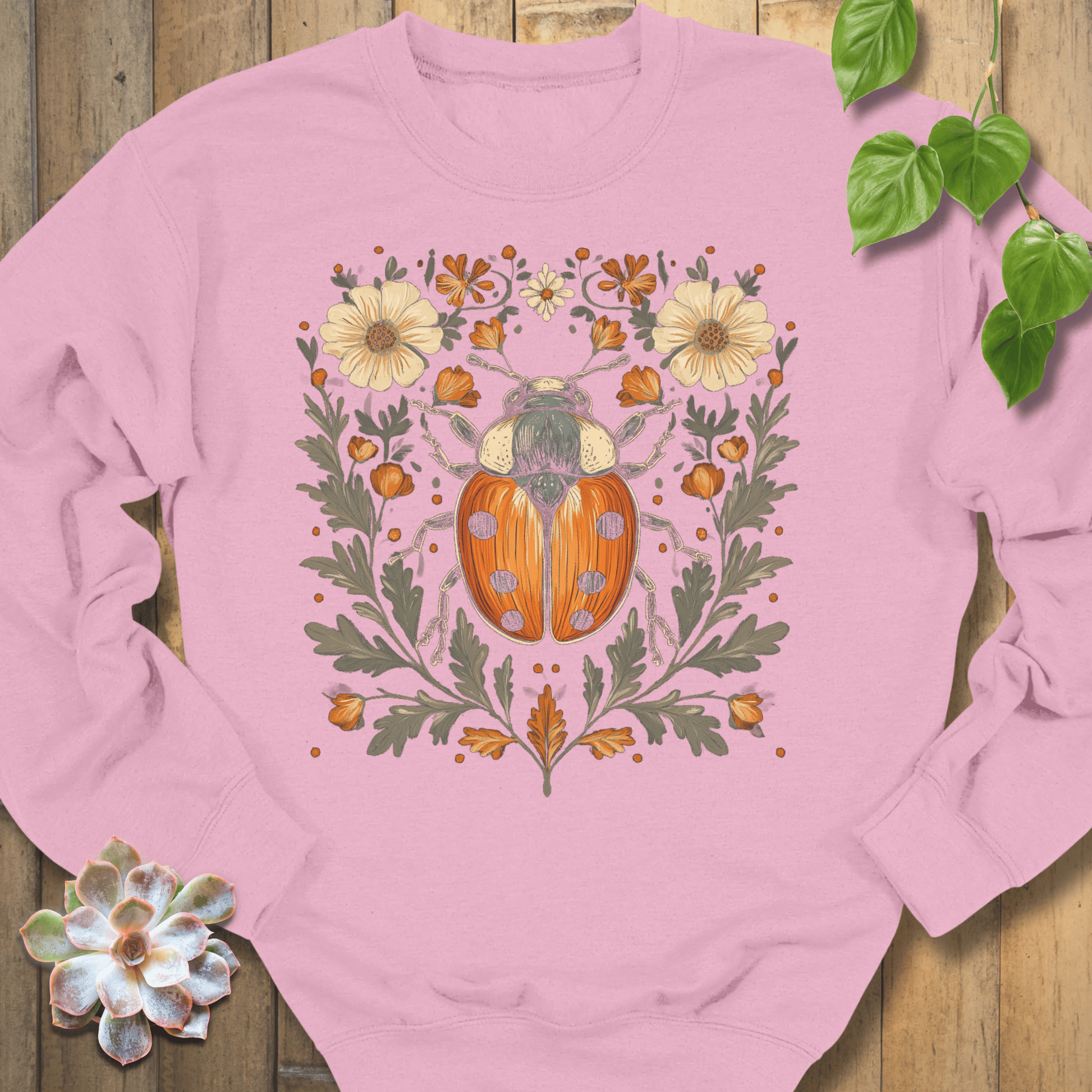 Light Pink / S Blossom Beetle Sweatshirt Sweatshirt