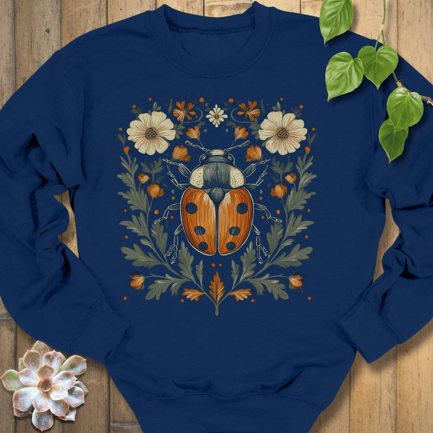 Navy / S Blossom Beetle Sweatshirt Sweatshirt
