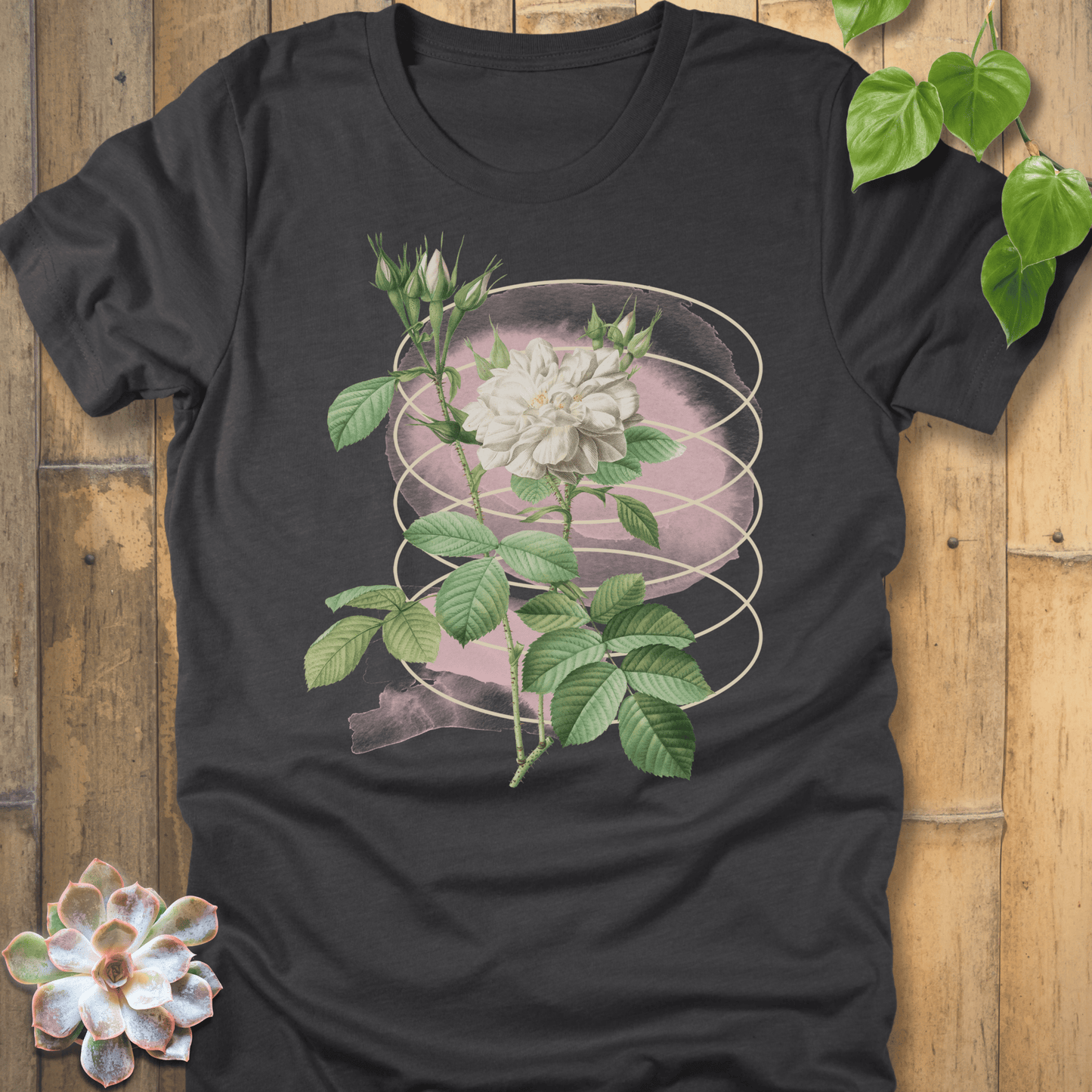 Dark Grey Heather / S Blossom Whisper T-shirt T-Shirt