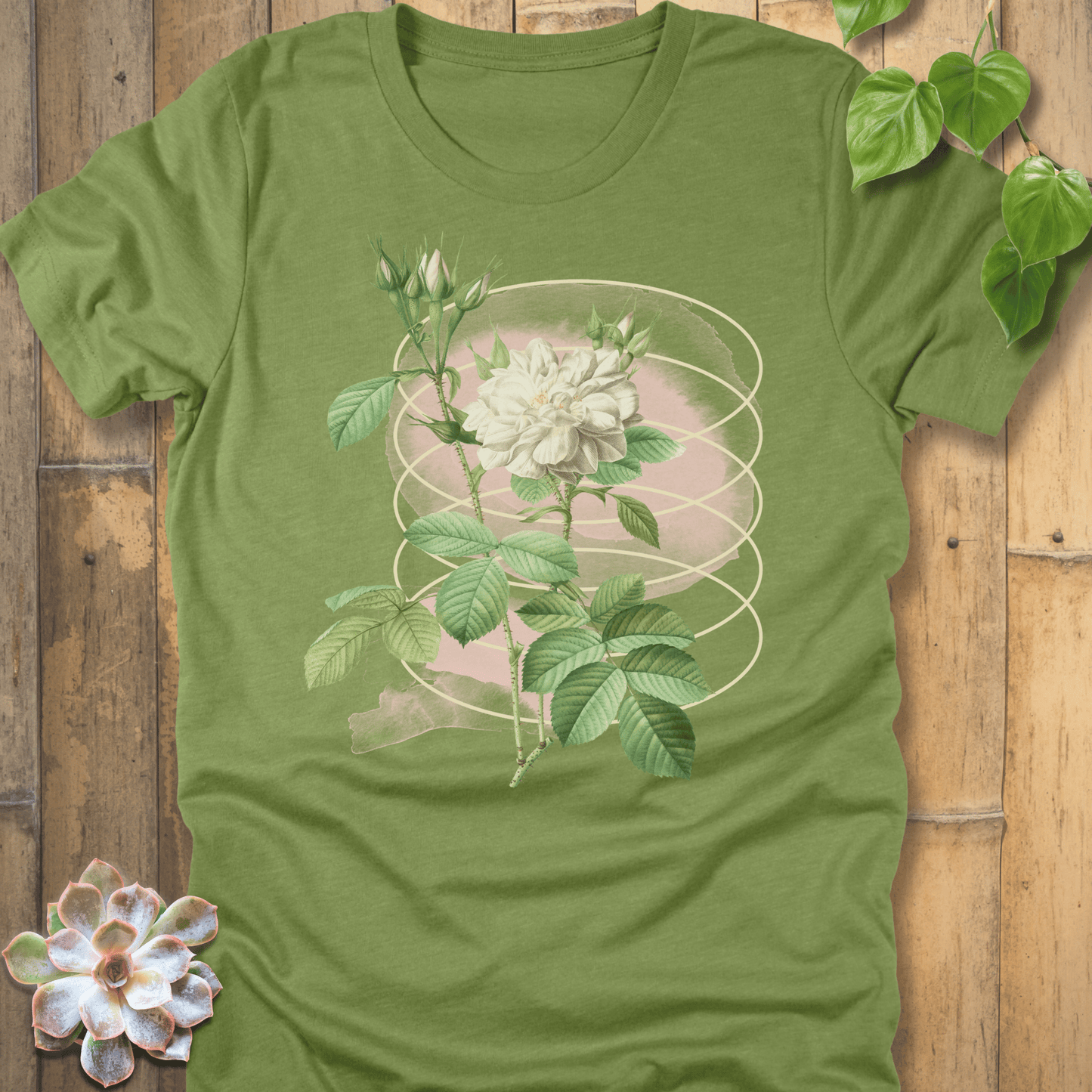 Heather Green / S Blossom Whisper T-shirt T-Shirt