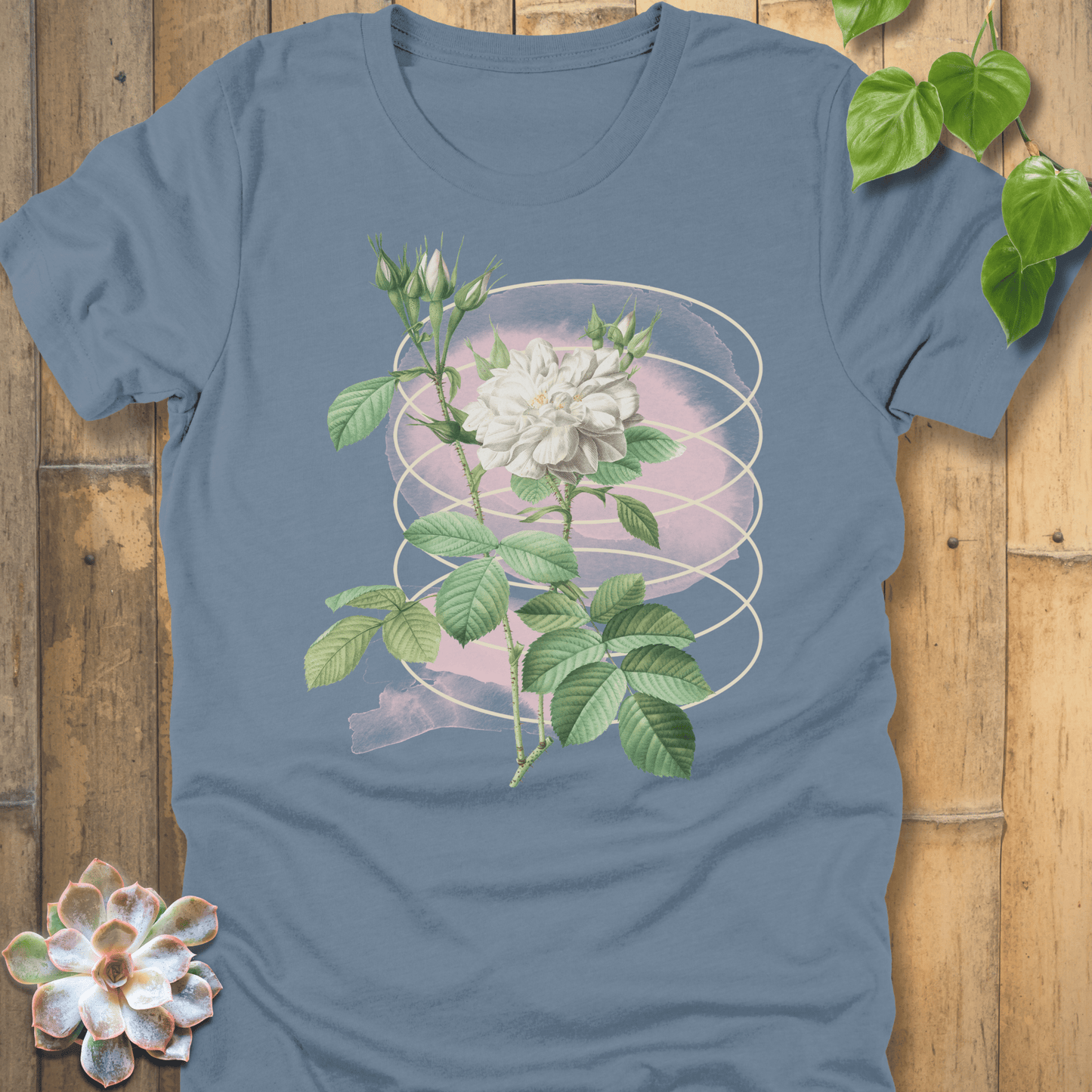 Steel Blue / S Blossom Whisper T-shirt T-Shirt