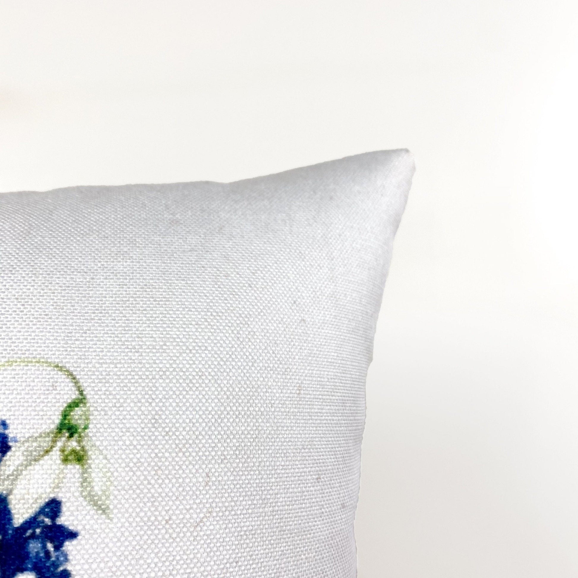 Blue Flower Pot Pillow Cover Home Decor