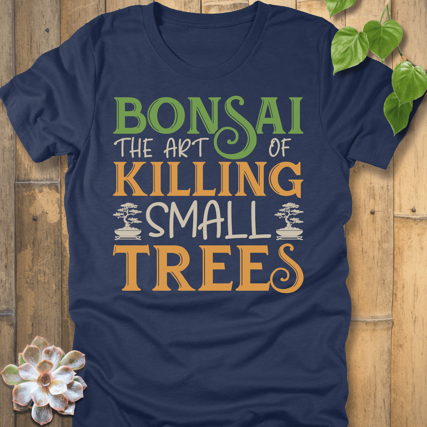 Heather Navy / S Bonsai The Art Of Killing T-Shirt T-Shirt