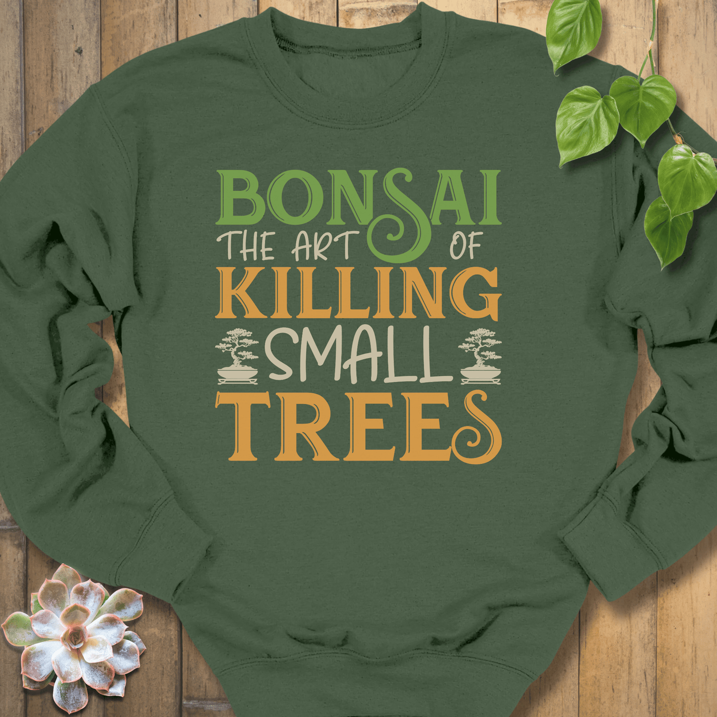 Military Green / S Bonsai The Art Sweatshirt Sweatshirt