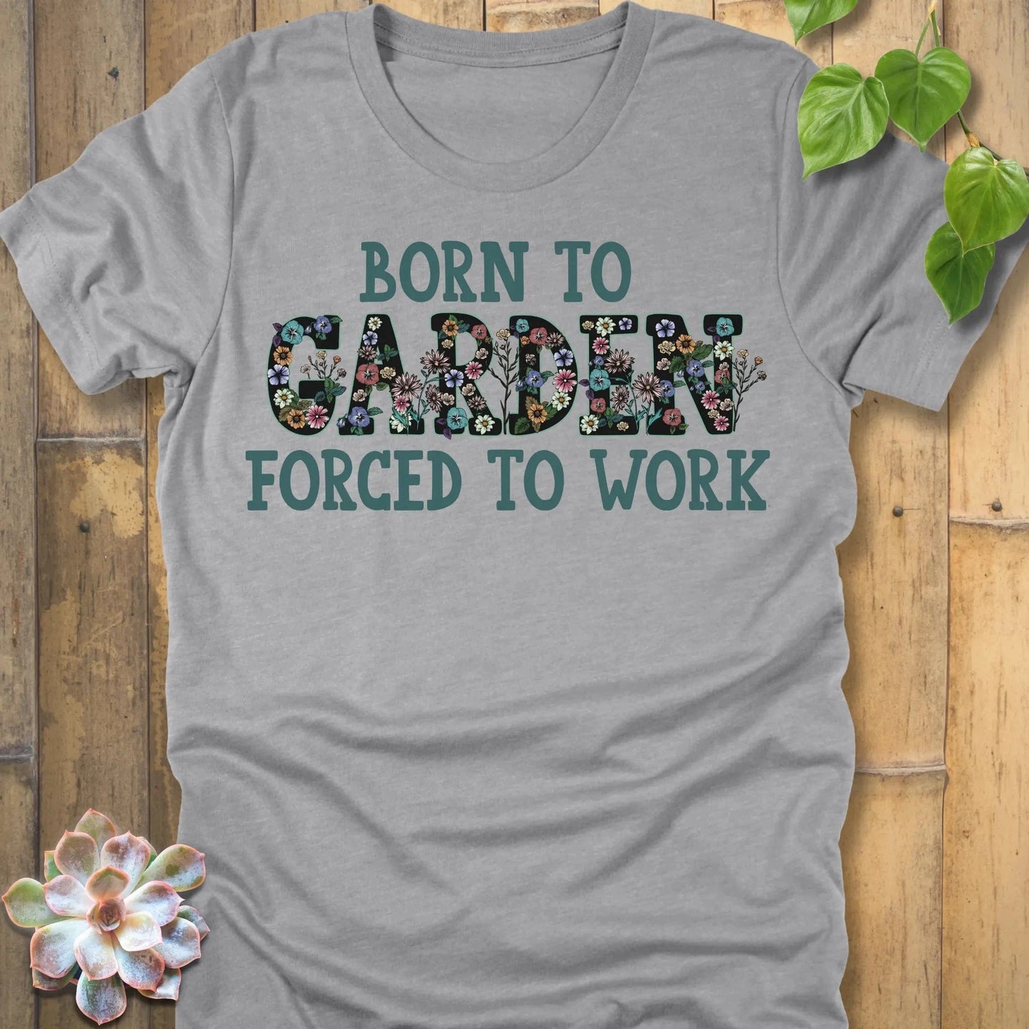 Athletic Heather / S Born To Garden T-Shirt T-Shirt
