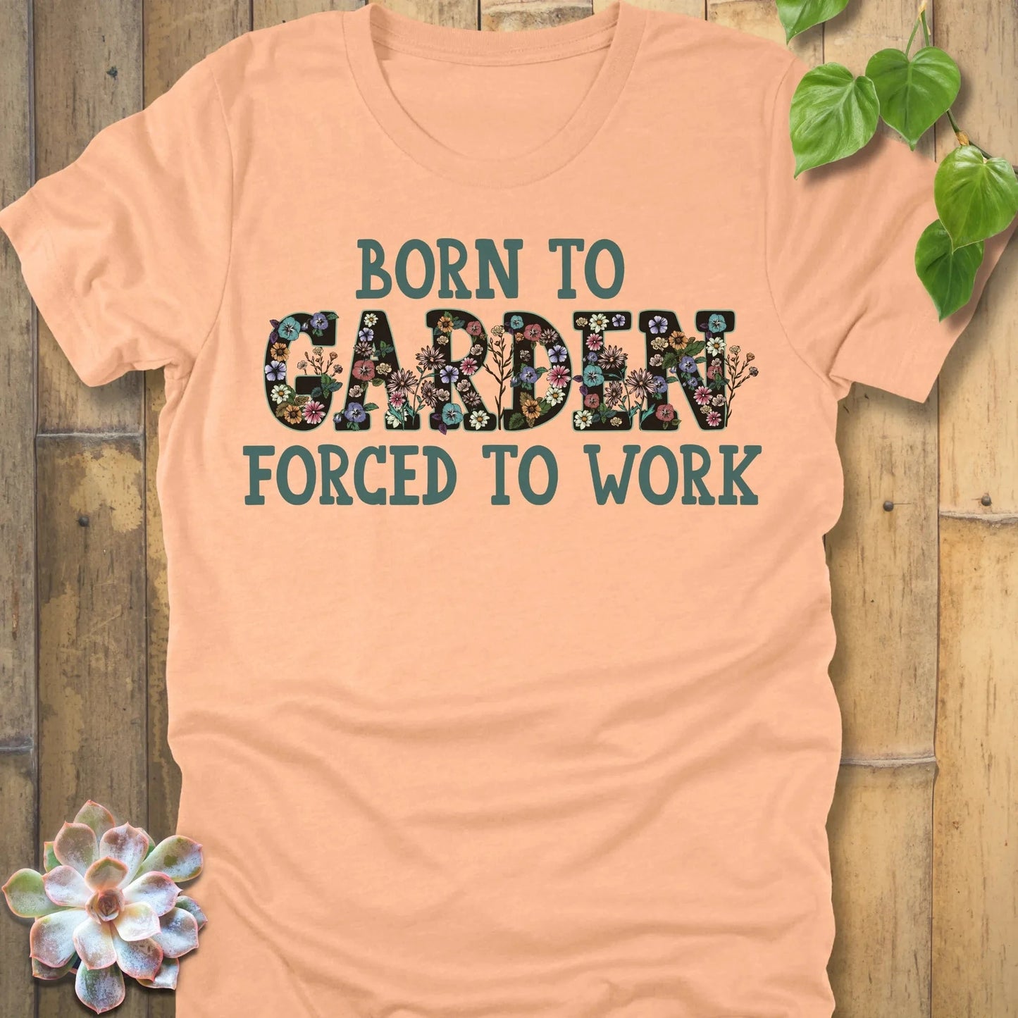 Heather Peach / S Born To Garden T-Shirt T-Shirt