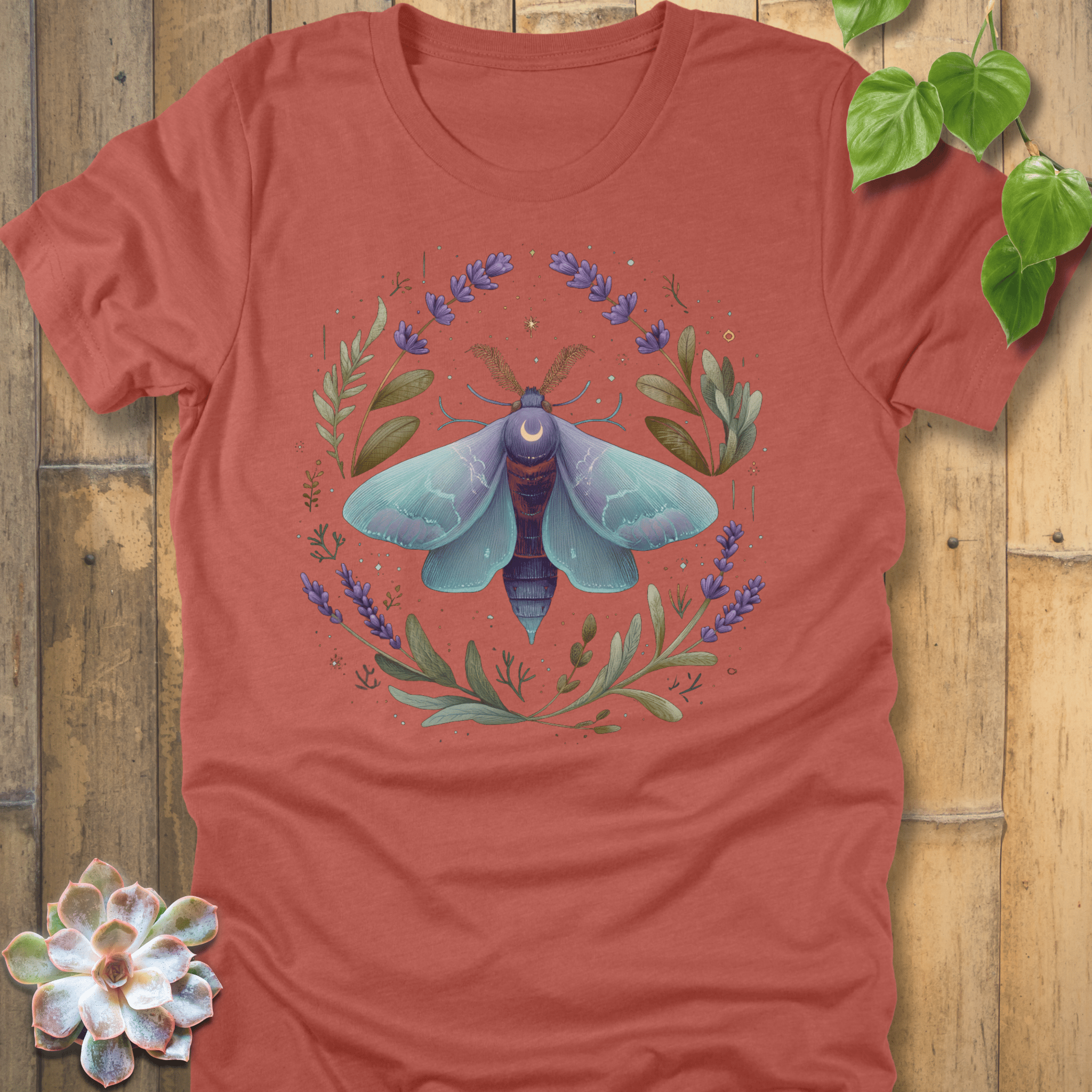 Heather Clay / S Botanic Moth T-shirt T-Shirt