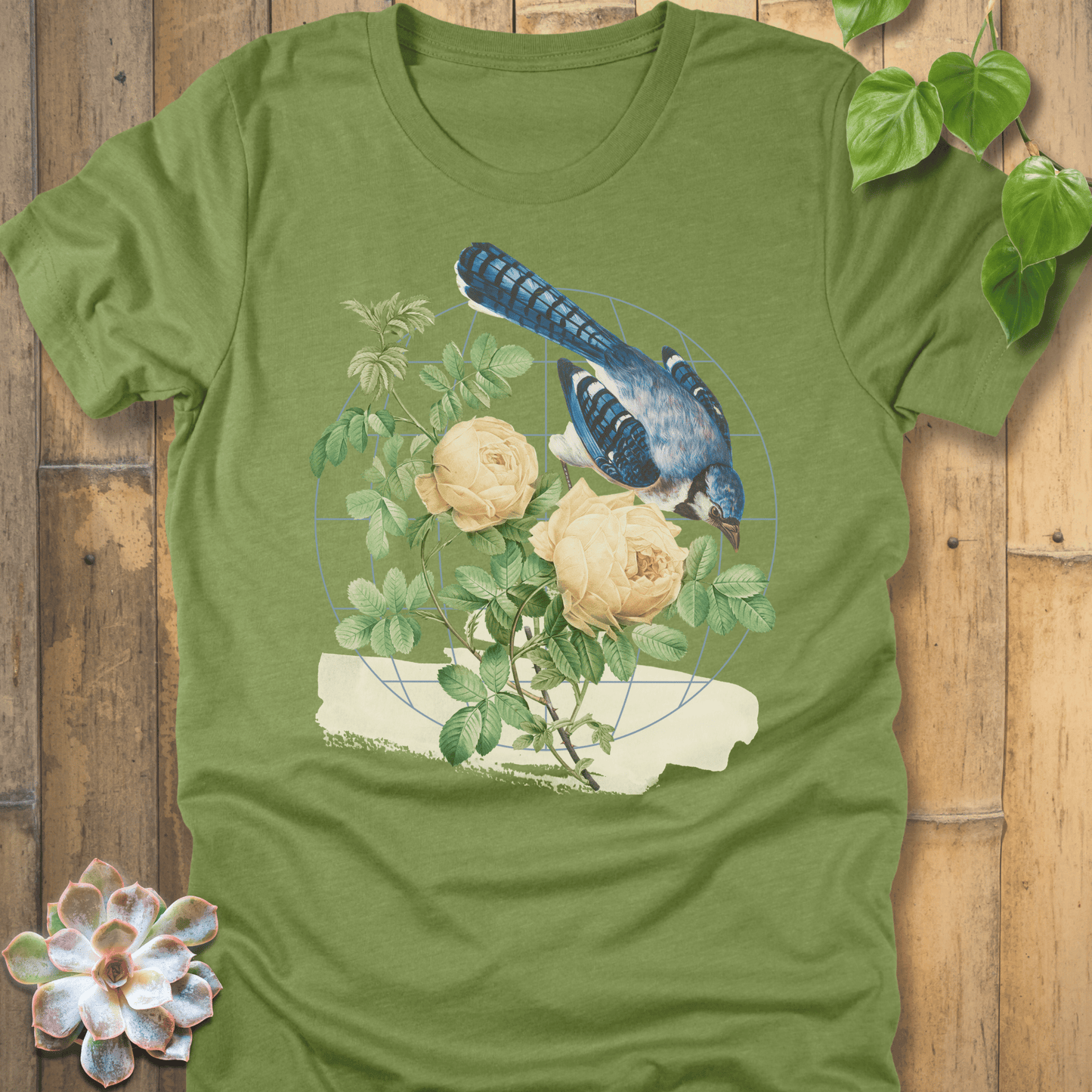 Heather Green / S Botanical Flight T-shirt T-Shirt
