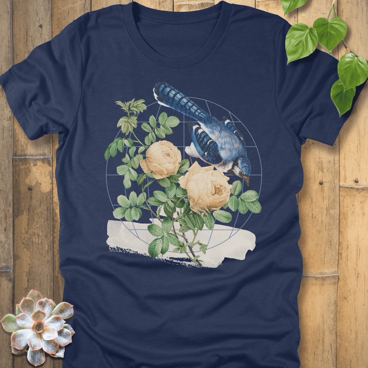 Heather Navy / S Botanical Flight T-shirt T-Shirt