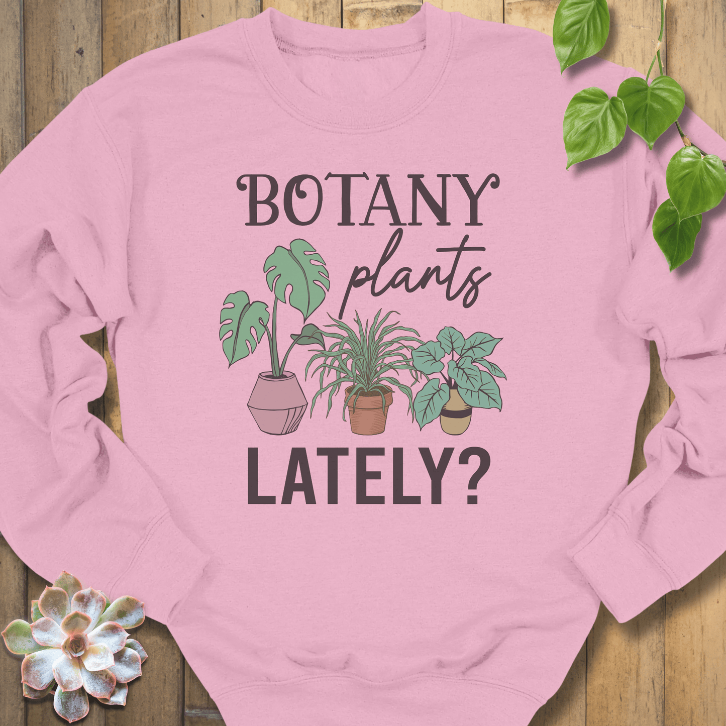 Light Pink / S Botany Plants Lately Sweatshirt Sweatshirt