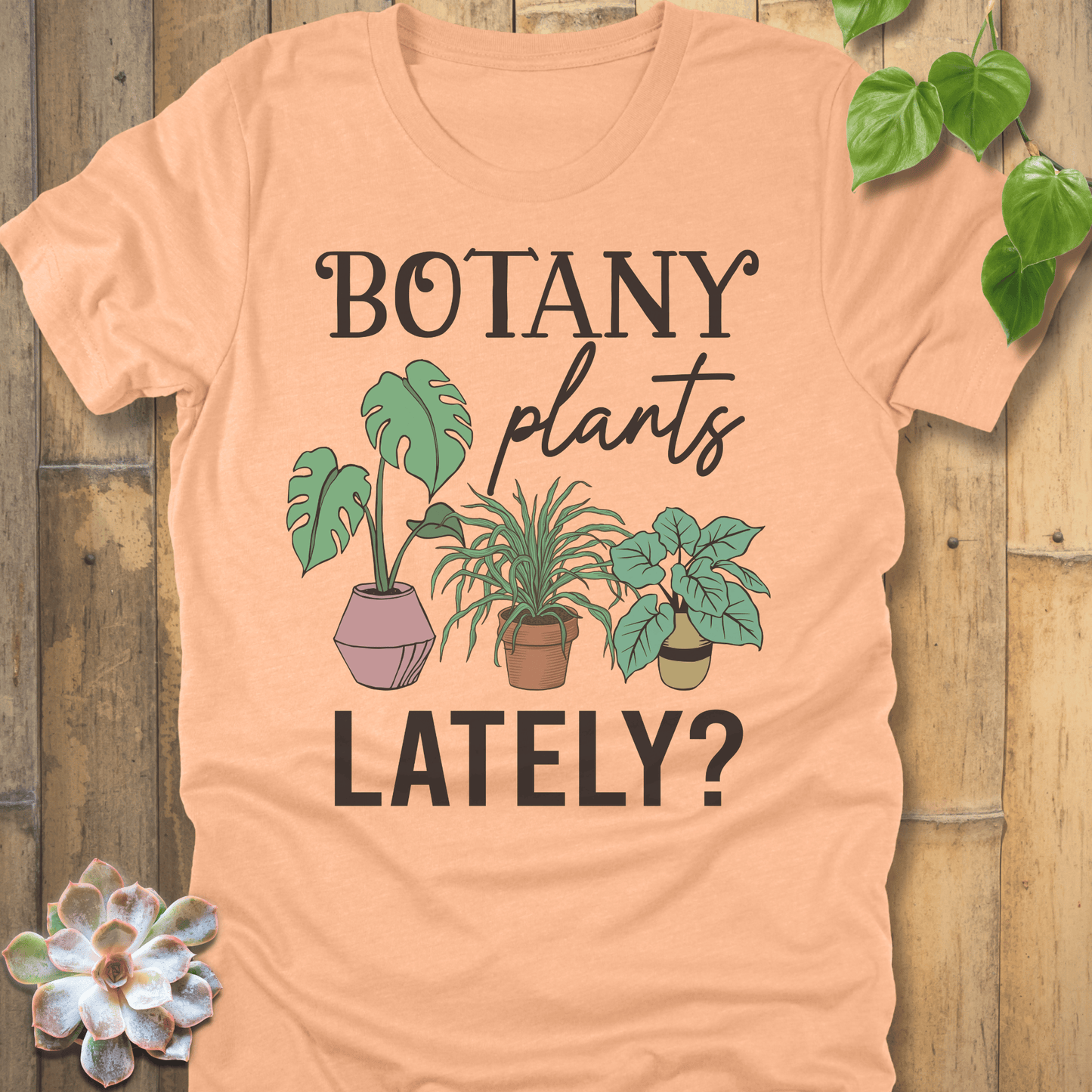 Heather Peach / M Botany Plants T-Shirt T-Shirt