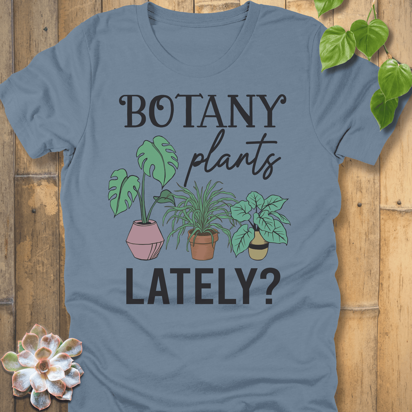 Steel Blue / S Botany Plants T-Shirt T-Shirt