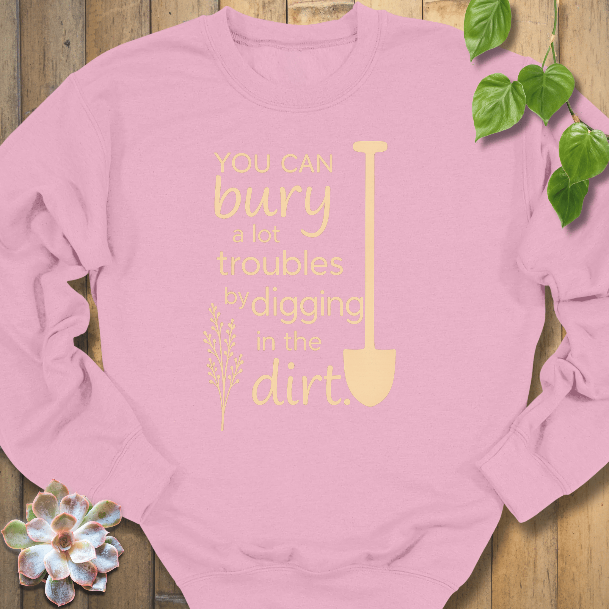 Light Pink / S Bury A Lot Troubles Sweatshirt Sweatshirt