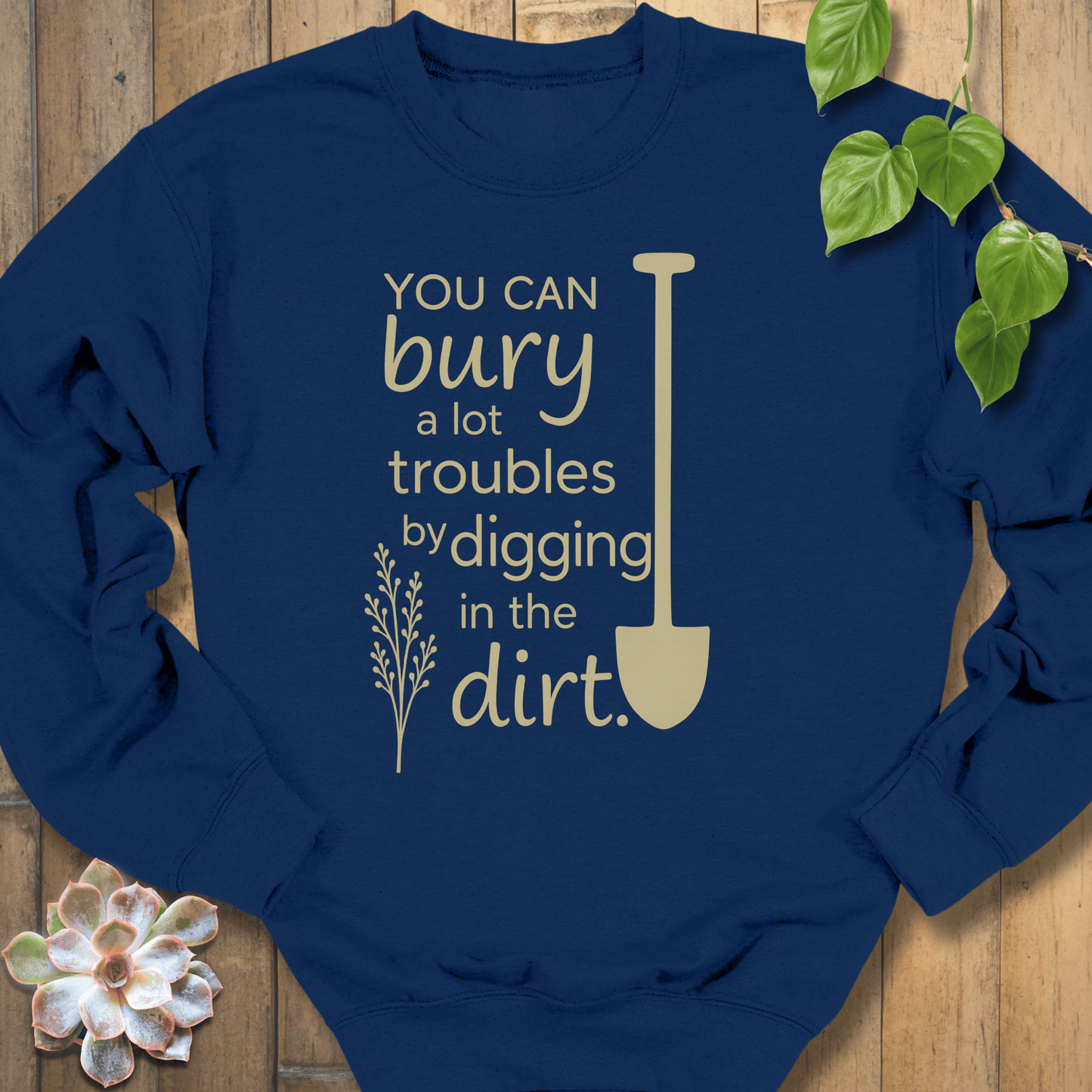 Navy / S Bury A Lot Troubles Sweatshirt Sweatshirt