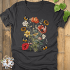 Dark Grey Heather / S Butterfly Blooms T-Shirt T-Shirt