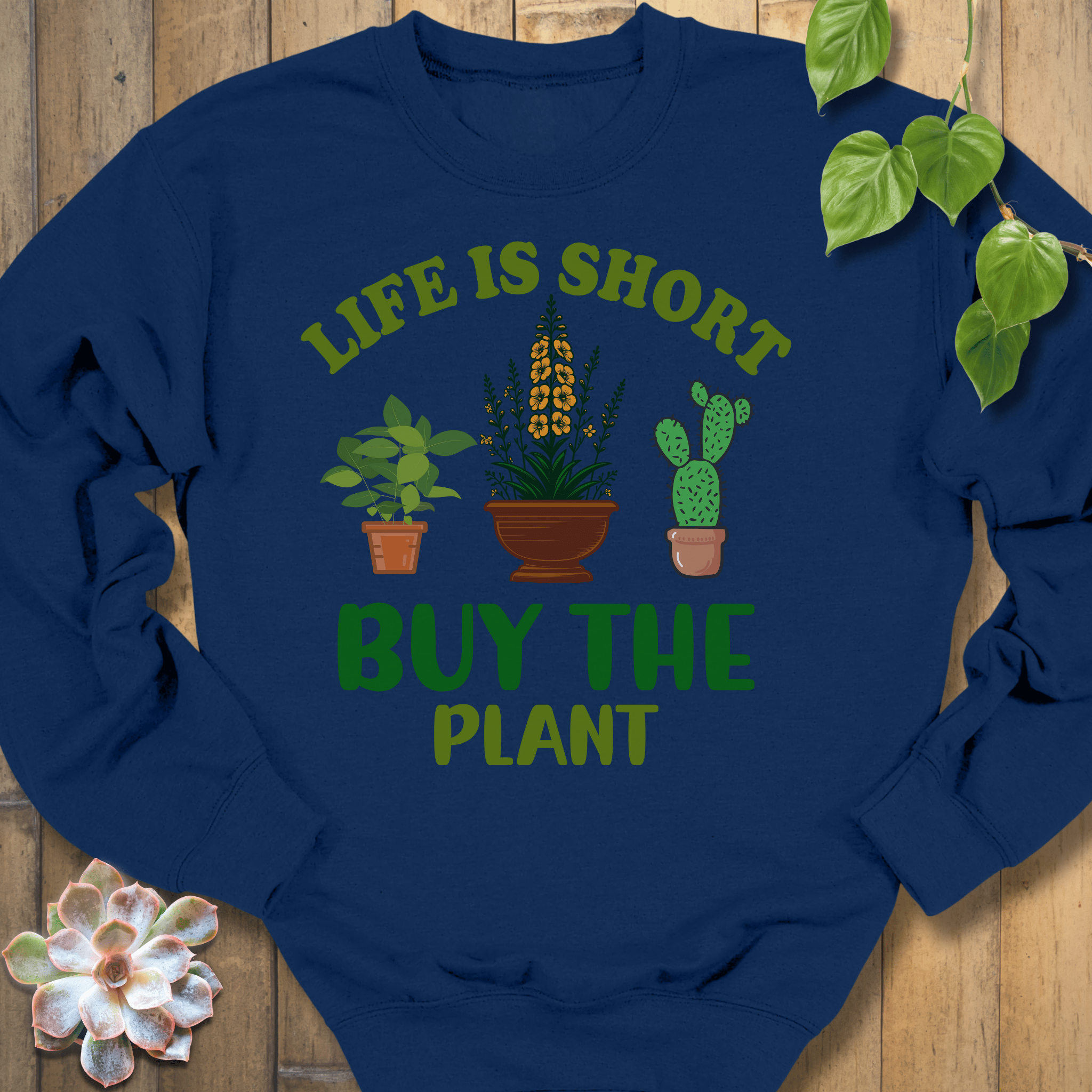 Navy / S Buy The Plant Sweatshirt Sweatshirt