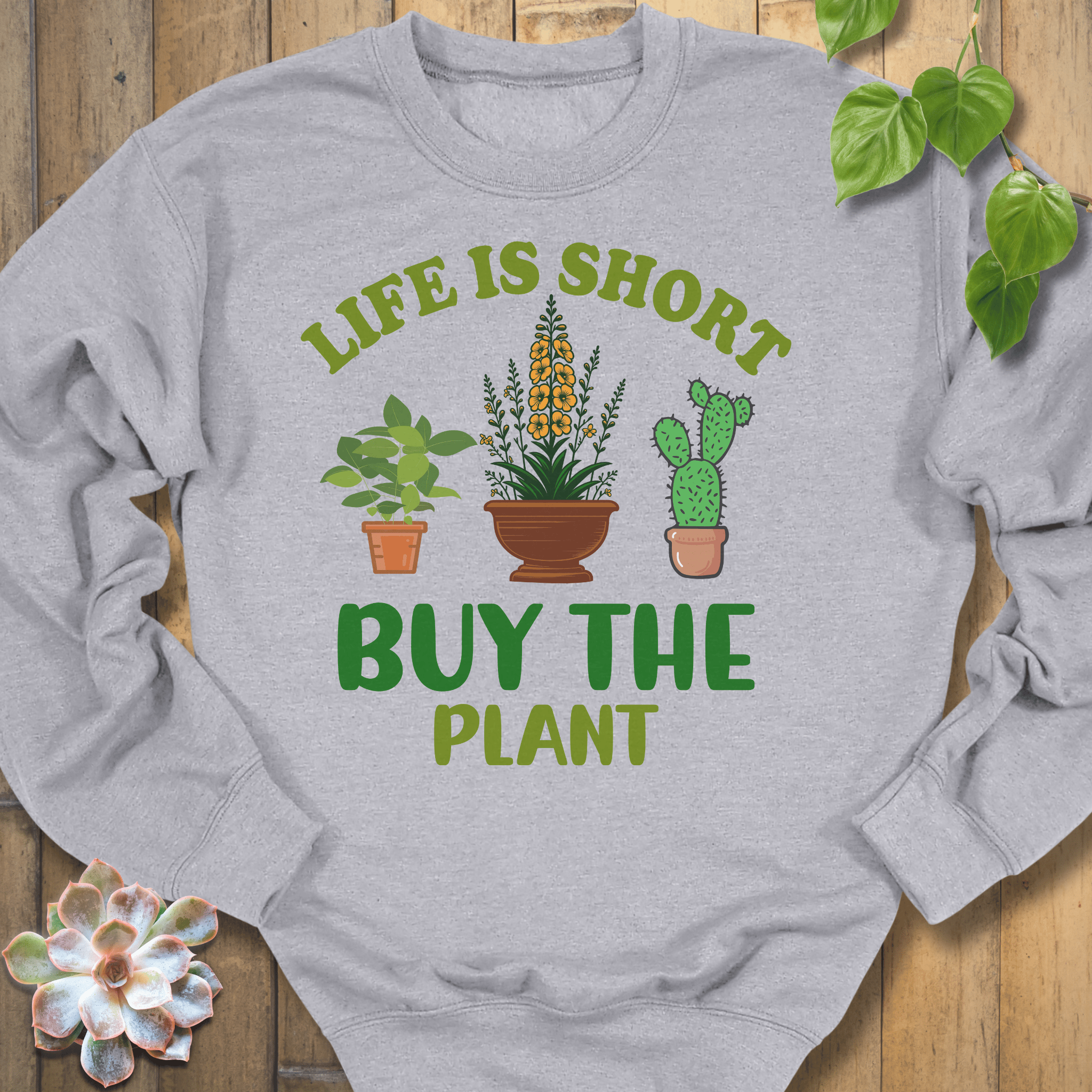 Sport Grey / S Buy The Plant Sweatshirt Sweatshirt