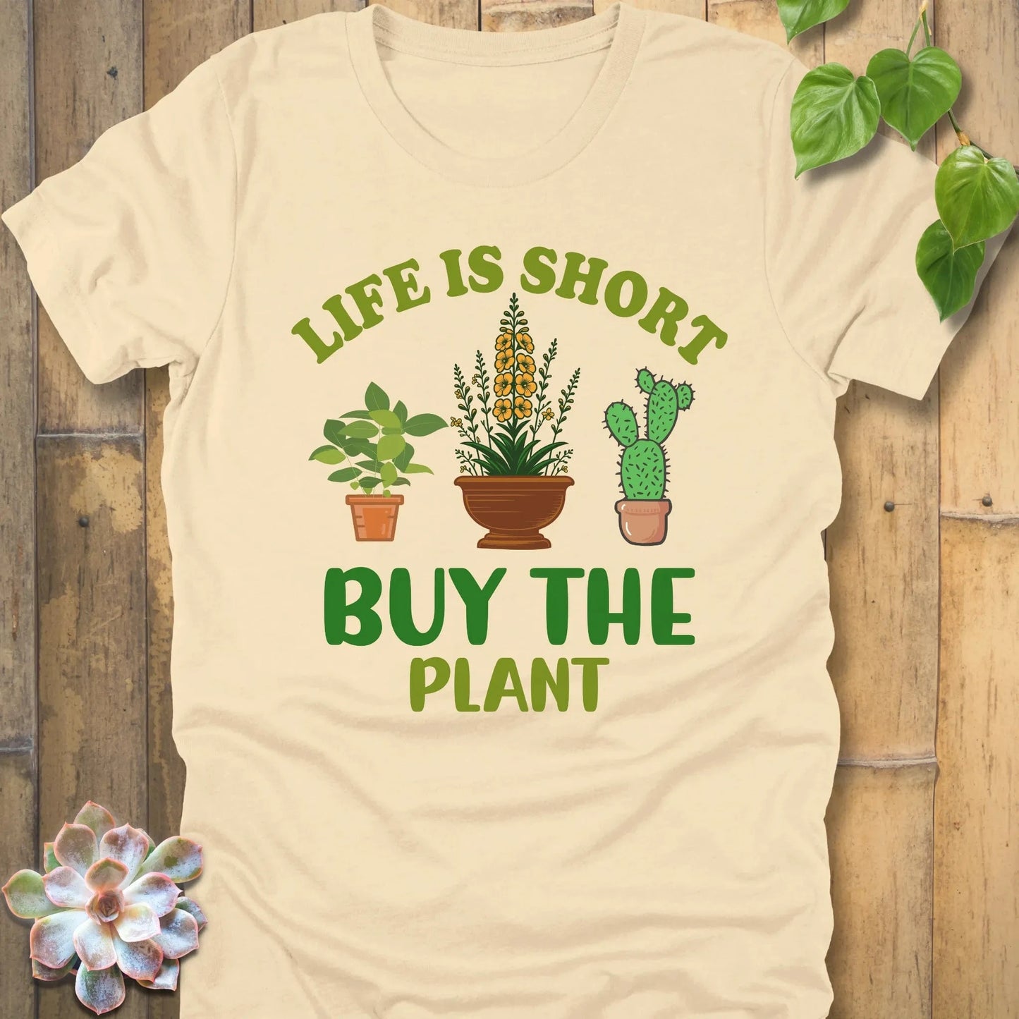 Soft Cream / S Buy The Plant - T-Shirt T-Shirt