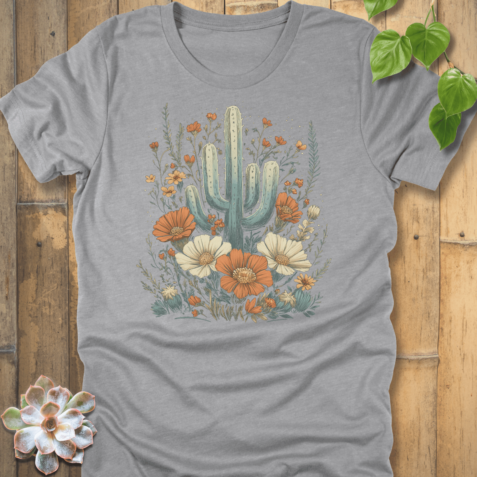 Athletic Heather / S Cactus Blossom T-Shirt T-Shirt