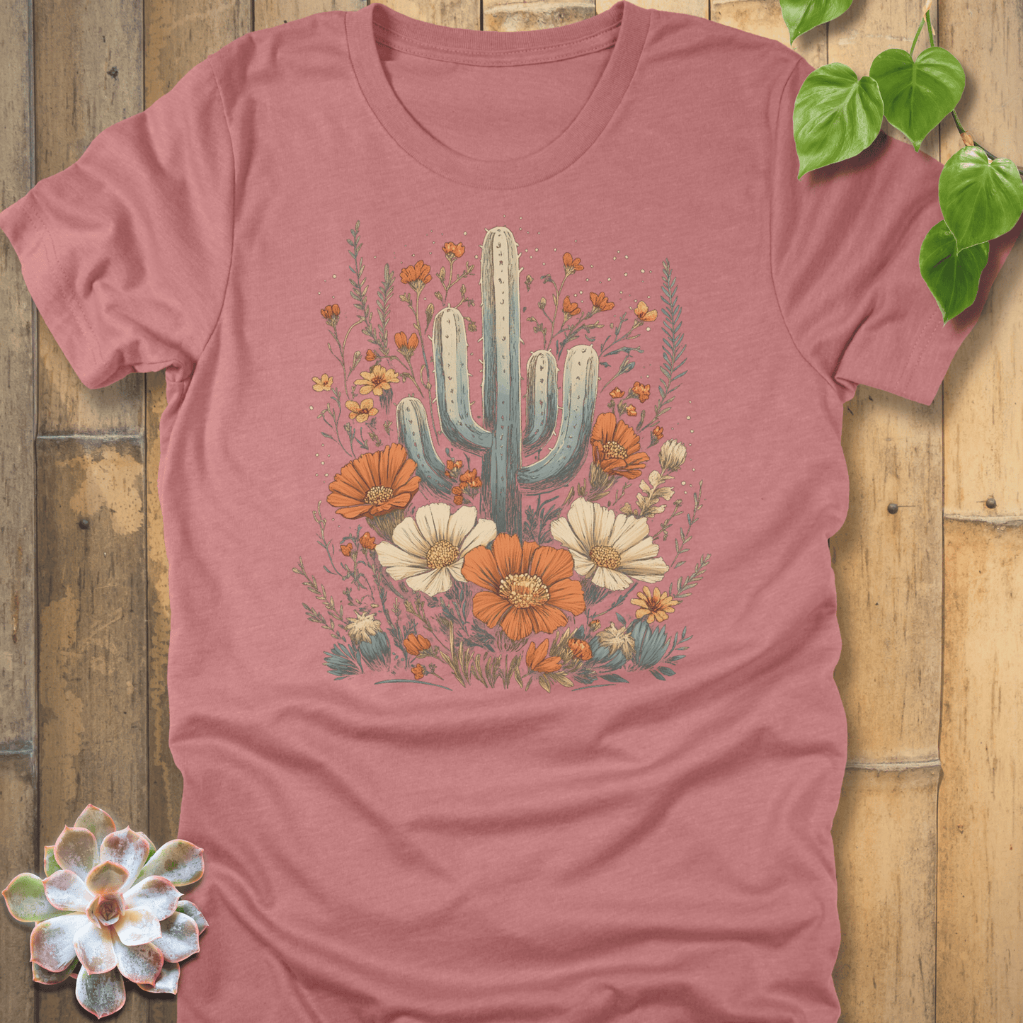 Heather Mauve / S Cactus Blossom T-Shirt T-Shirt