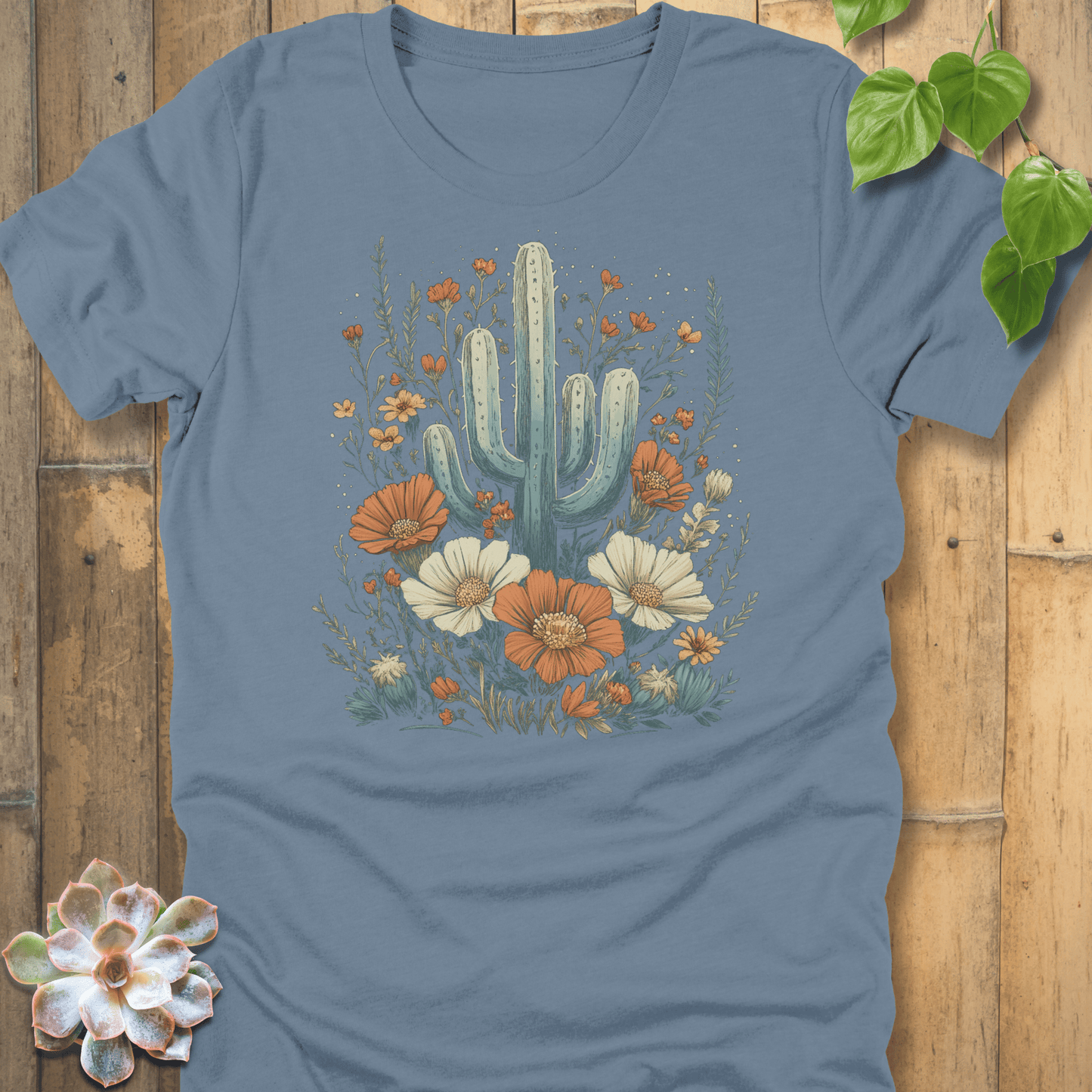 Steel Blue / S Cactus Blossom T-Shirt T-Shirt