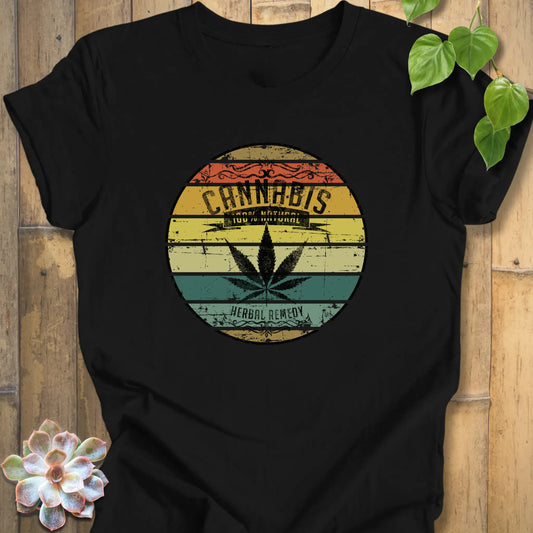 Black / XS Cannabis 100% Natural Herbal - T-Shirt T-Shirt