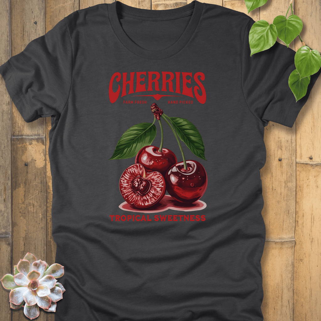 Dark Grey Heather / S Cherries Tropical Sweetness T-Shirt T-Shirt