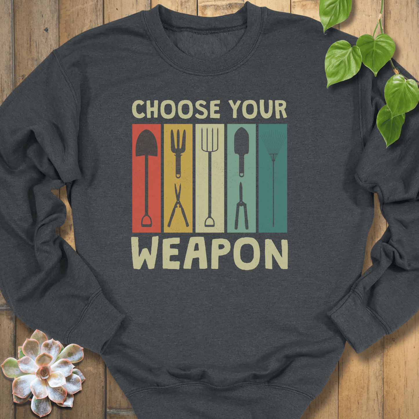 Dark Heather / S Choose Your Weapon Sweatshirt Sweatshirt