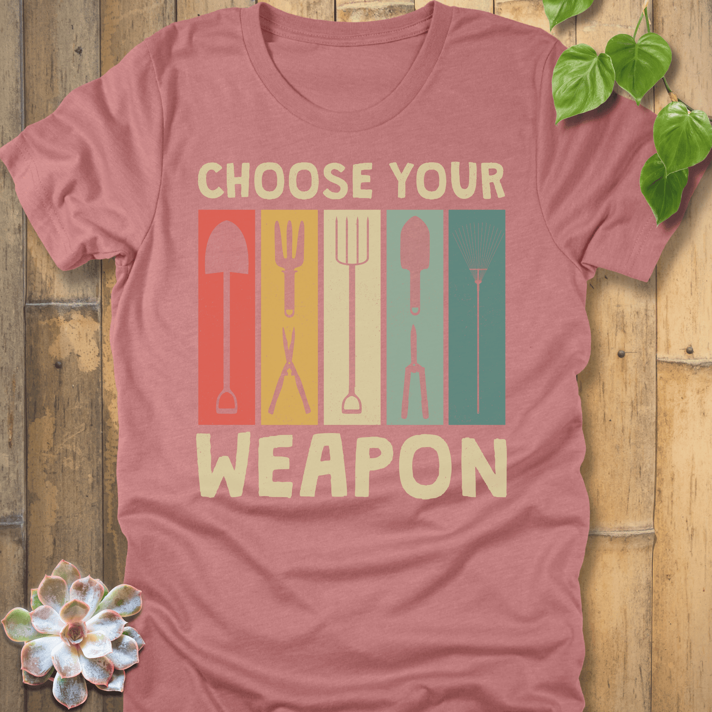 Heather Mauve / S Choose Your Weapon T-Shirt T-Shirt