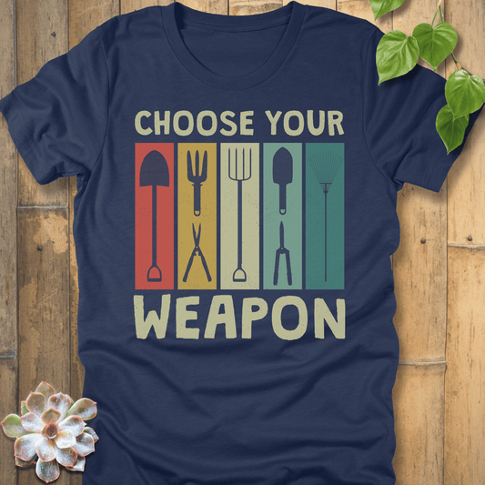 Heather Navy / S Choose Your Weapon T-Shirt T-Shirt