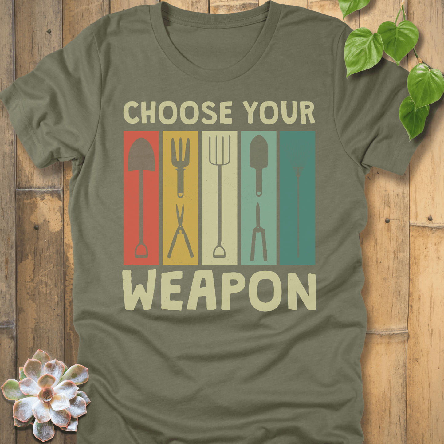 Heather Olive / S Choose Your Weapon T-Shirt T-Shirt