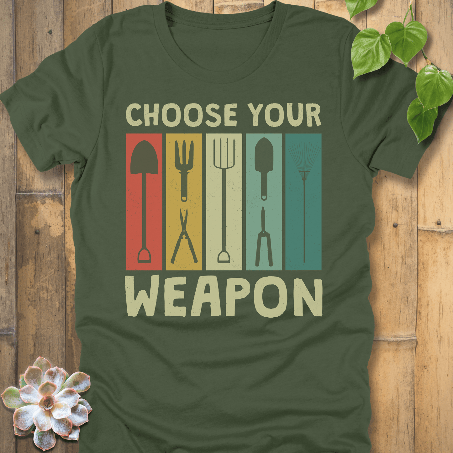 Military Green / S Choose Your Weapon T-Shirt T-Shirt