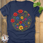 Heather Navy / S Circle Of Flowers T-Shirt T-Shirt