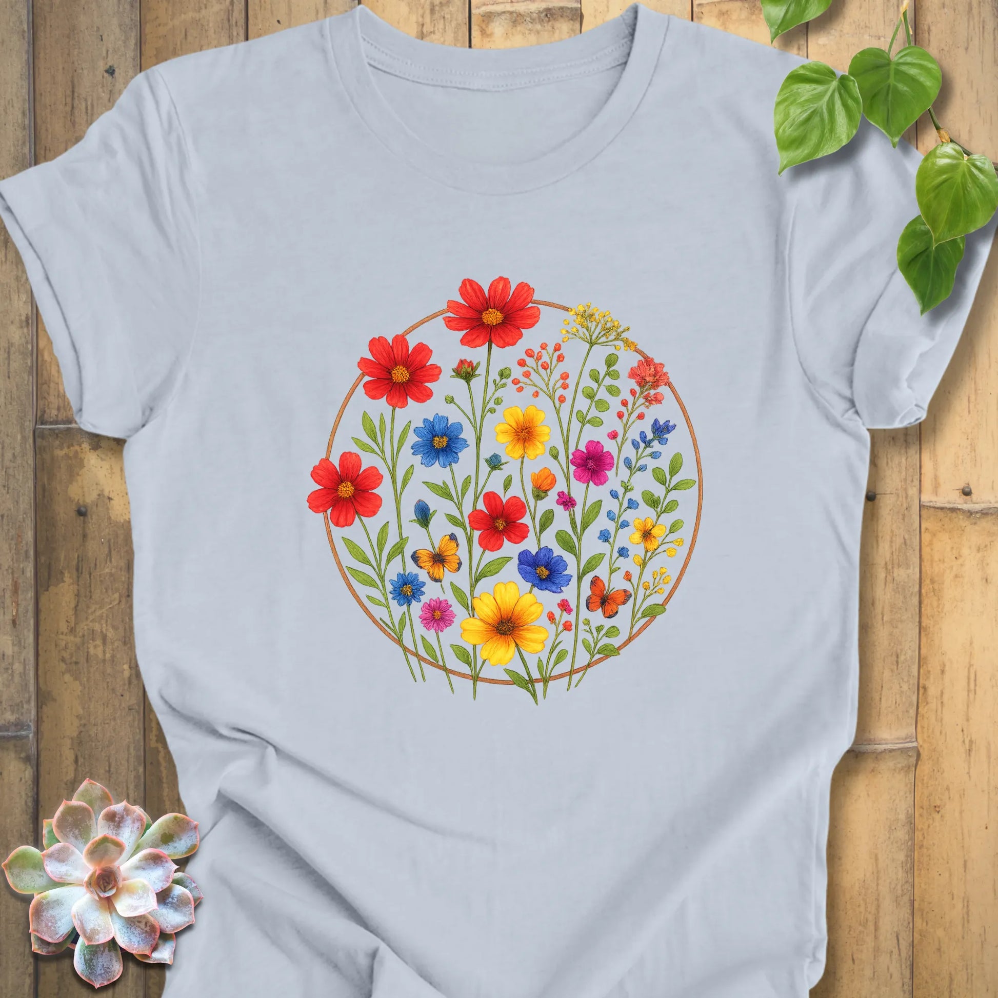 women’s circle flower t-shirt