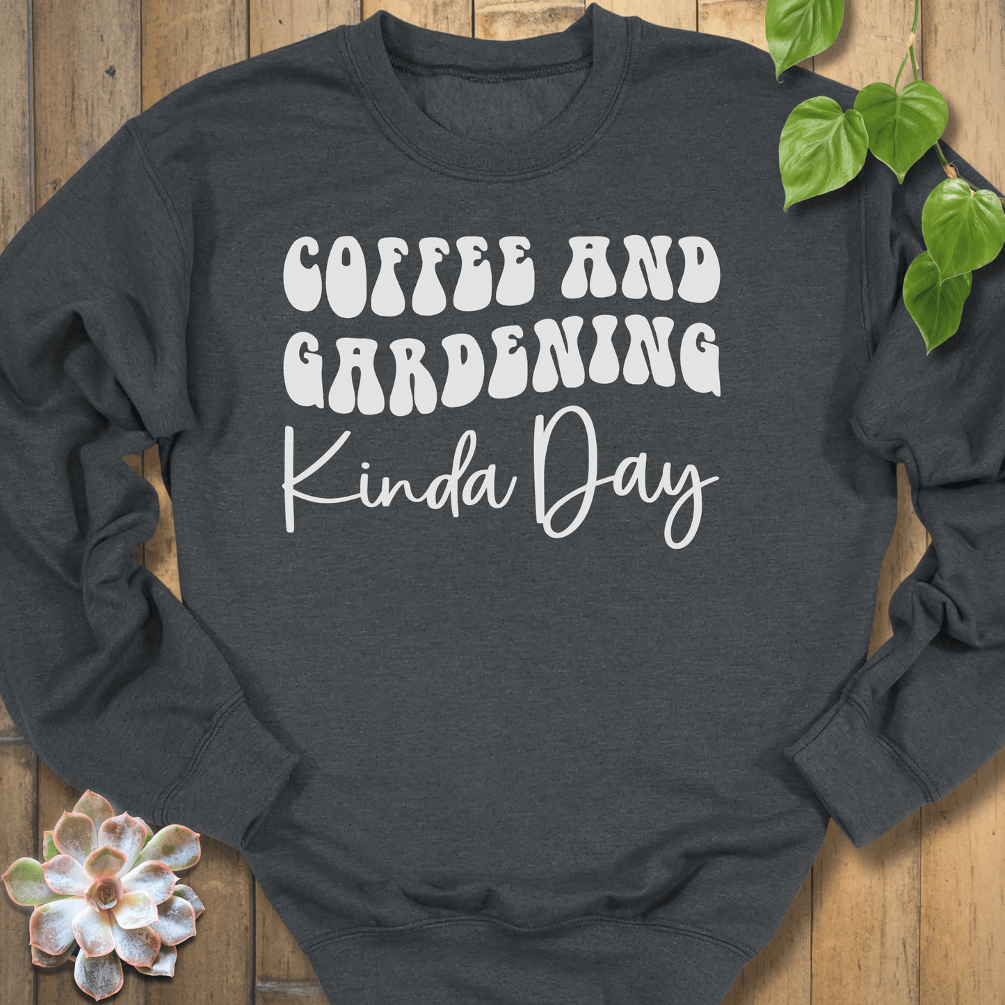 Dark Heather / S Coffee And Gardening Sweatshirt Sweatshirt